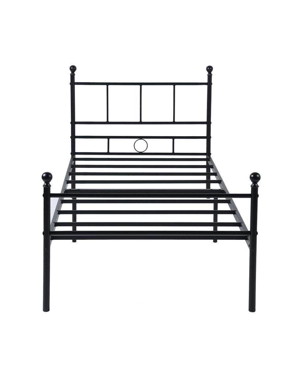 Cama lovisa twin black de metal individual Cama lovisa twin black de metal individual