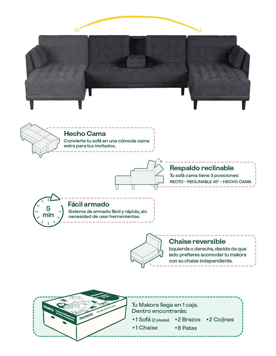 Sala modular de velvet 4