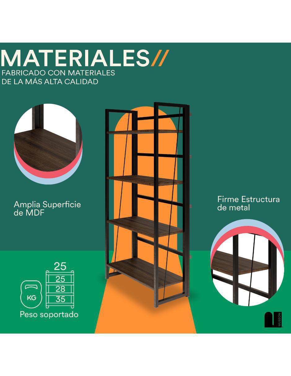 Librero armable Elden de MDF 4
