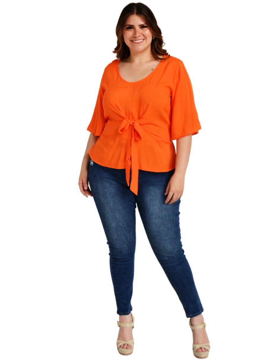 Blusa Roman Fashion manga 3/4 para mujer