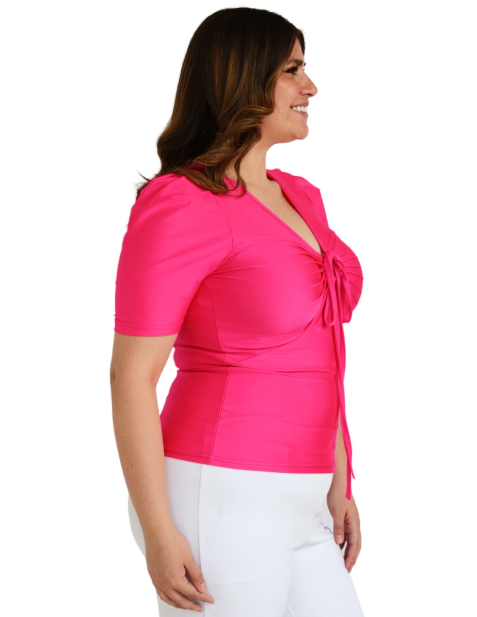 Blusa Roman Fashion manga corta para mujer