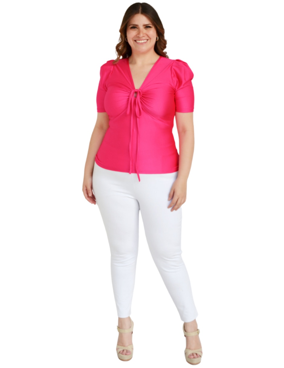 Blusa Roman Fashion manga corta para mujer