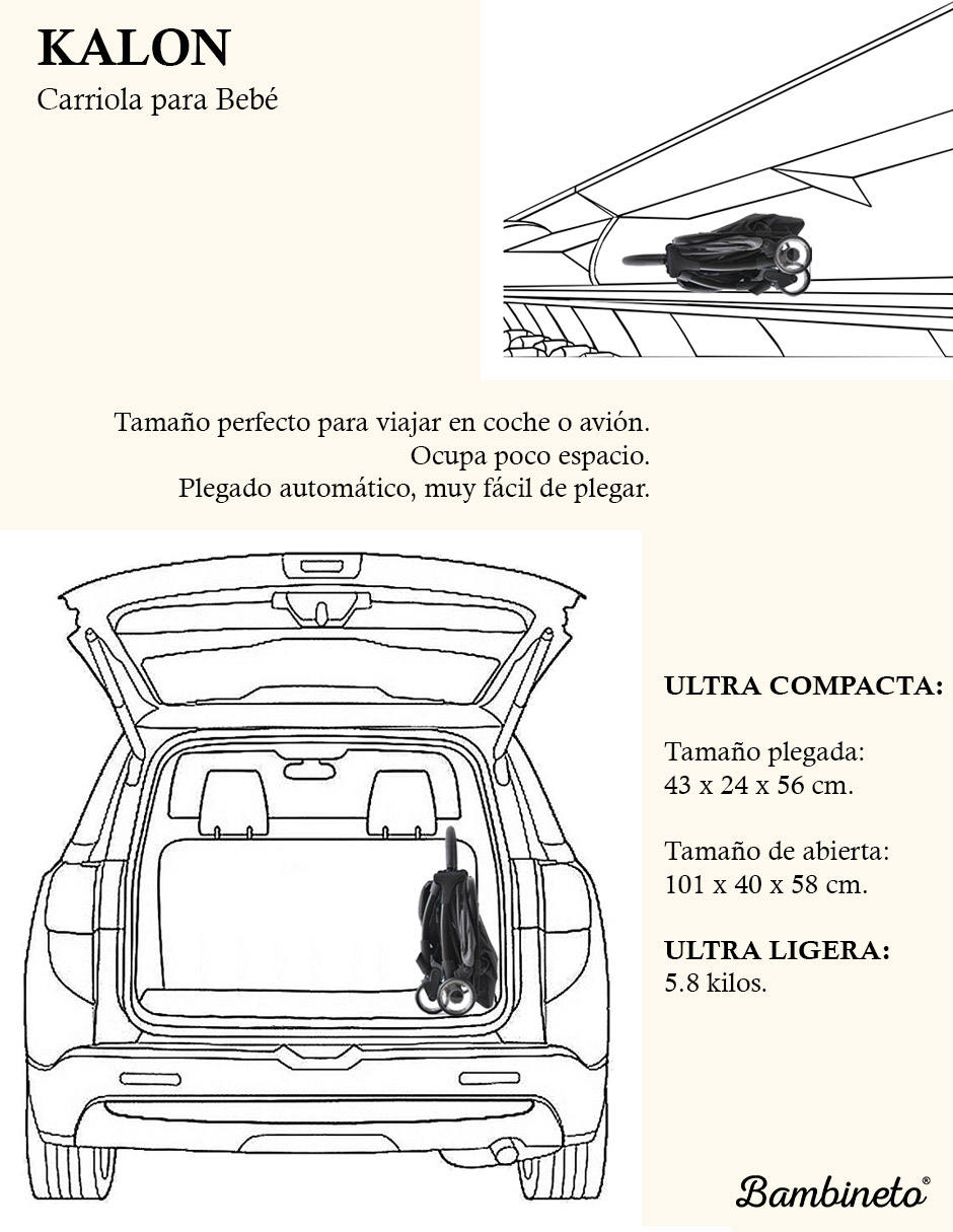 Carriola ultraligera Bambineto plegable