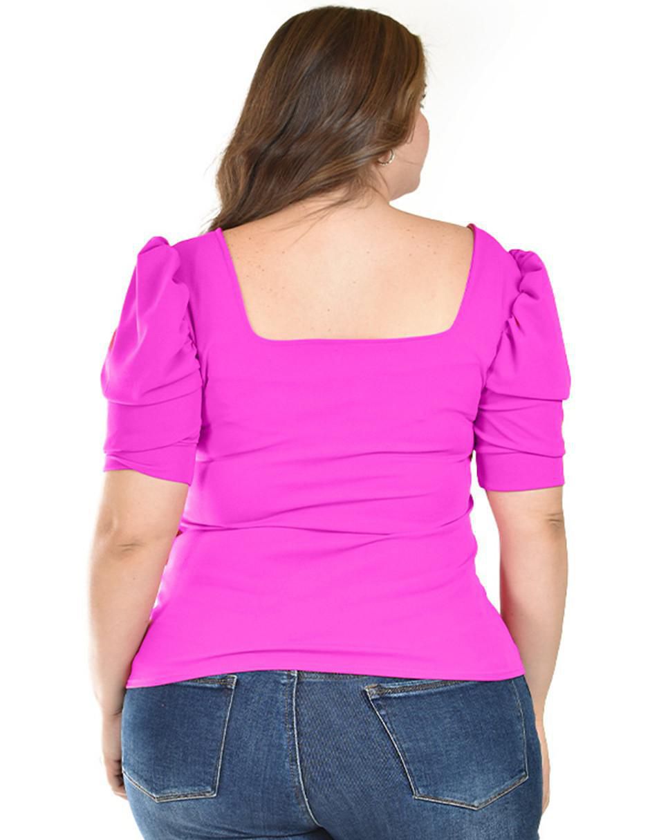 Blusa Roman Fashion manga corta para mujer