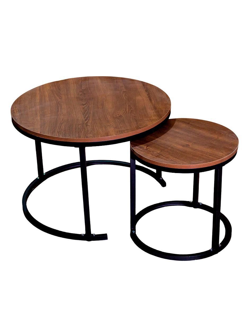 Juego de mesas para áreas múltiples cedar de mdf 2 piezas Juego de mesas para áreas múltiples cedar de mdf 2 piezas