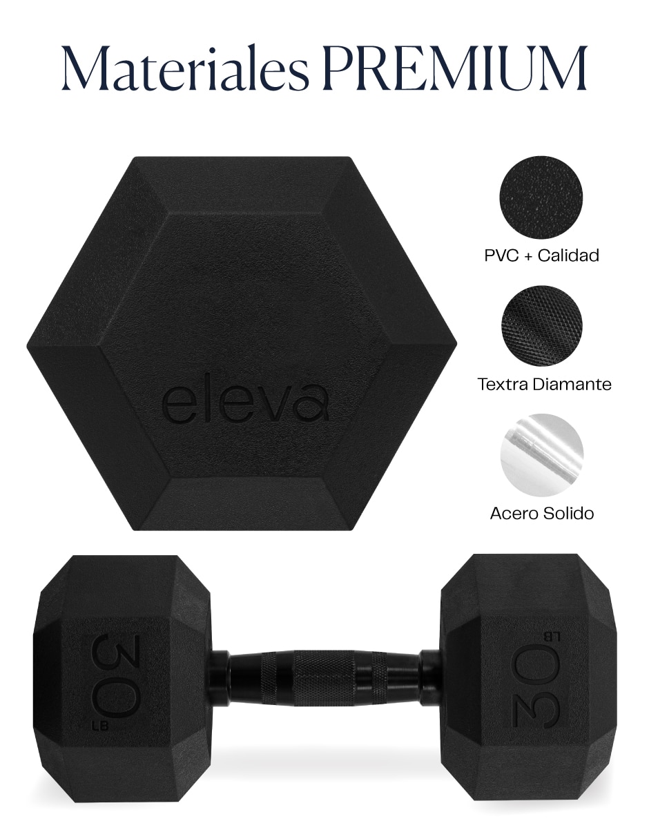Set mancuernas de peso fijo 13.6 kg 2 piezas 5