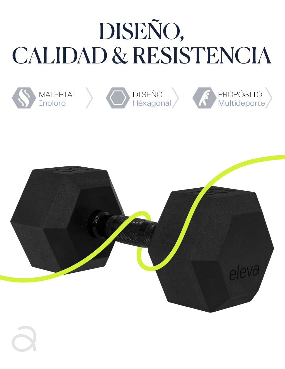 Set mancuernas de peso fijo 13.6 kg 2 piezas 3