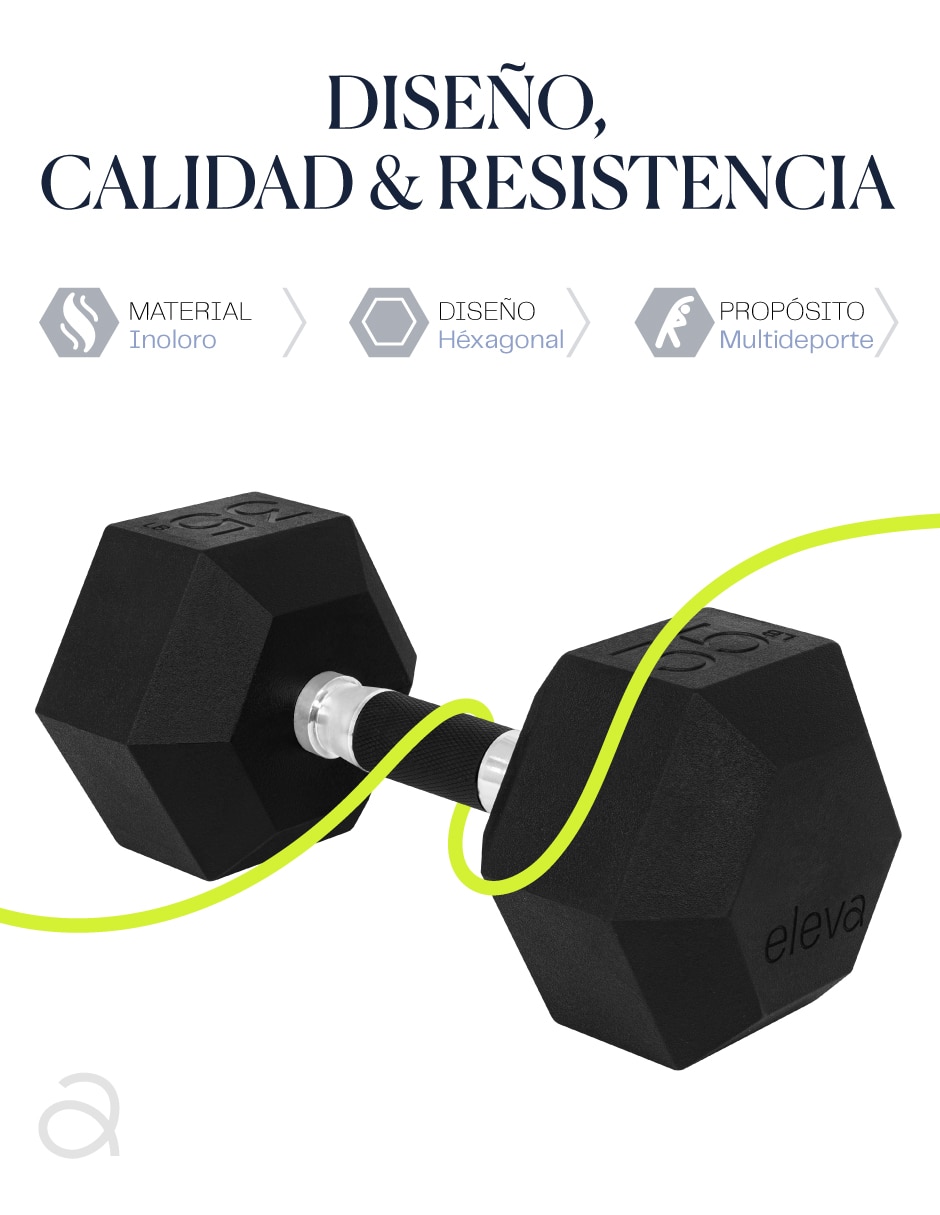 Set mancuernas de peso fijo 15.8 kg 2 piezas 6