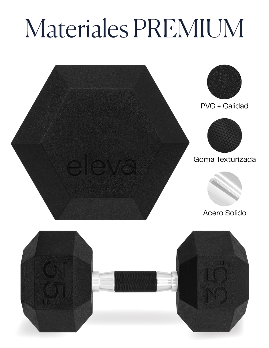 Set mancuernas de peso fijo 15.8 kg 2 piezas 7