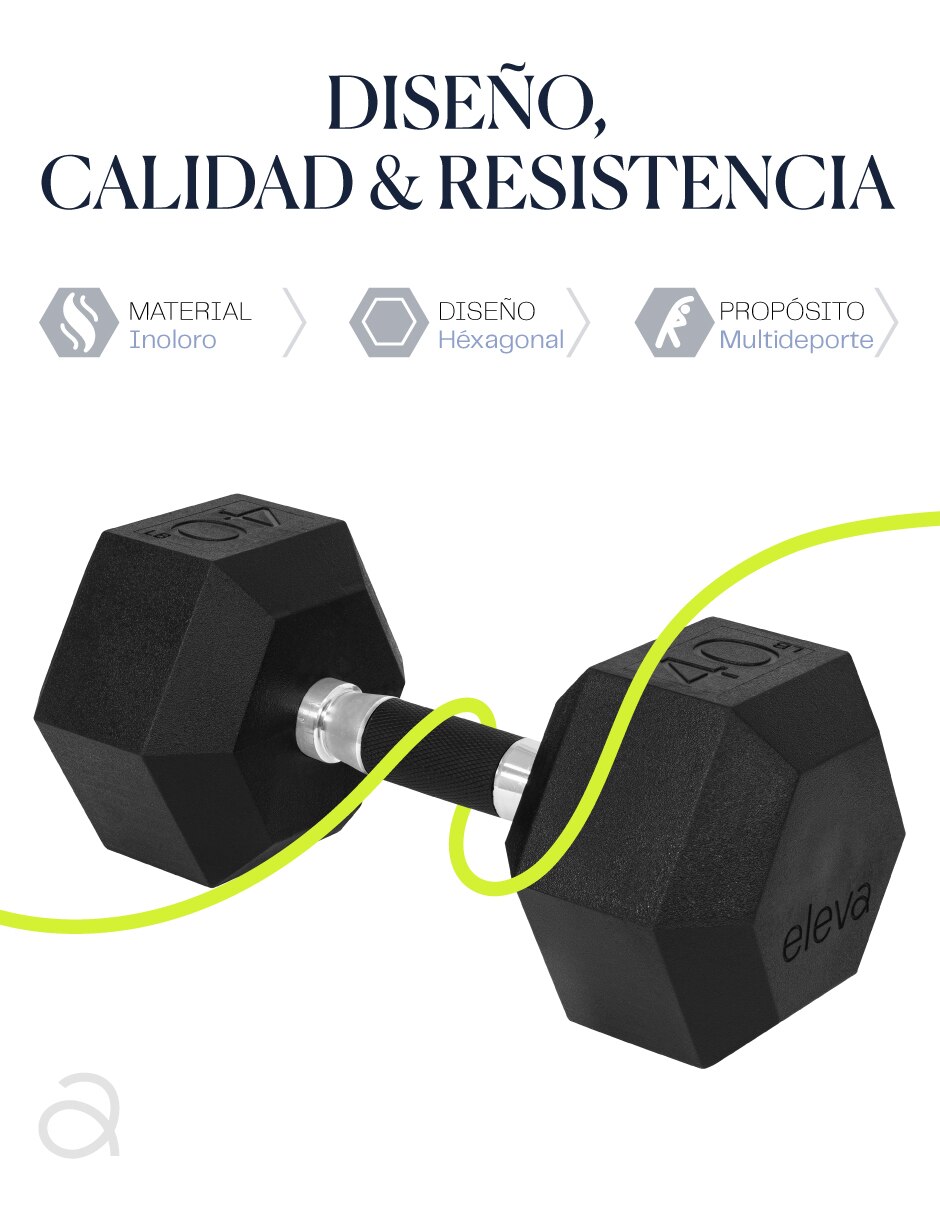 Set mancuernas de peso fijo 18.1 kg 2 piezas 2