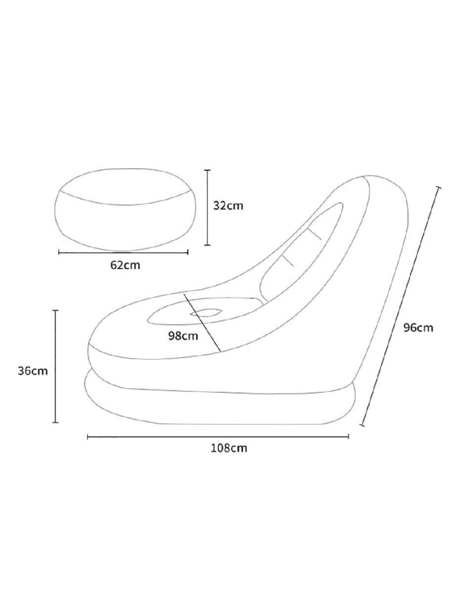 Sillón inflable PVC centro entretenimiento 4