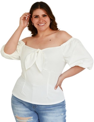 Blusa Roman Fashion manga corta para mujer