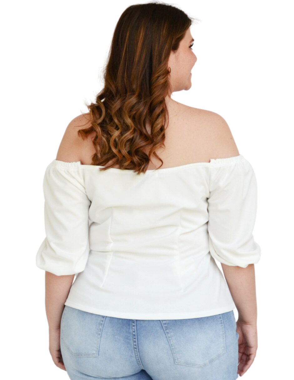 Blusa Roman Fashion manga corta para mujer