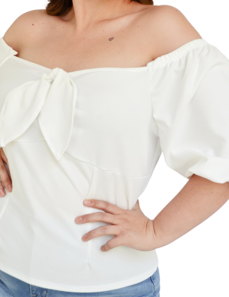 Blusa Roman Fashion manga corta para mujer