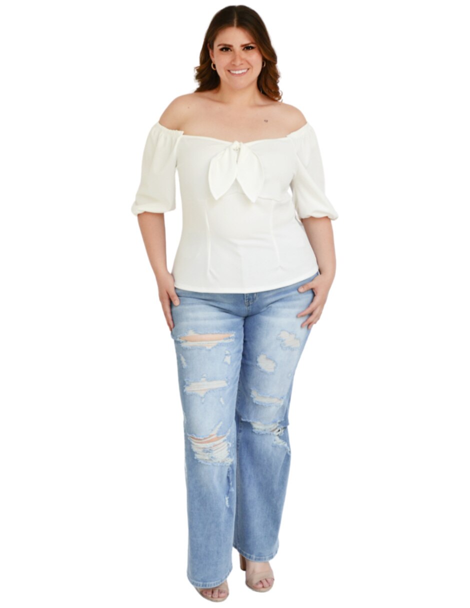 Blusa Roman Fashion manga corta para mujer