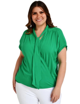Blusa Roman Fashion manga corta para mujer