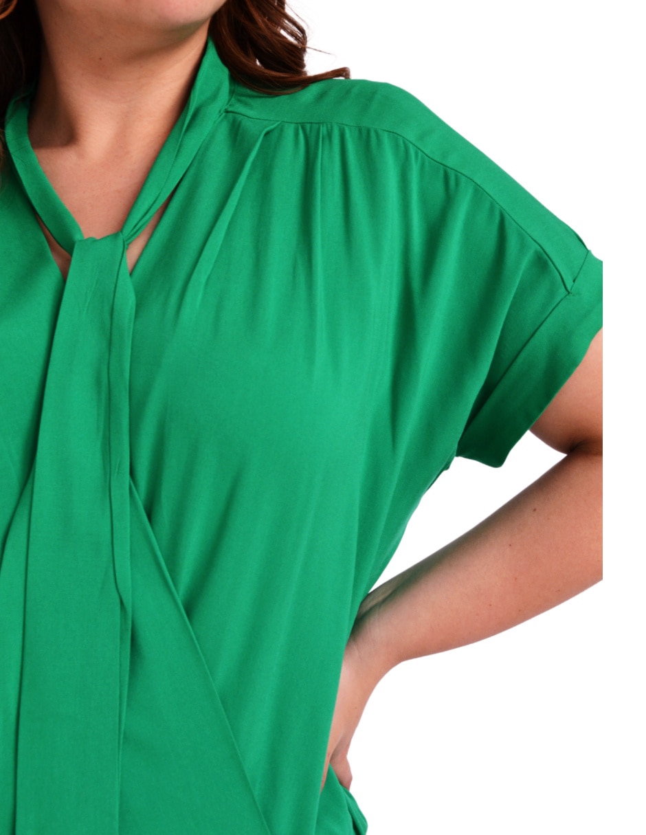 Blusa Roman Fashion manga corta para mujer