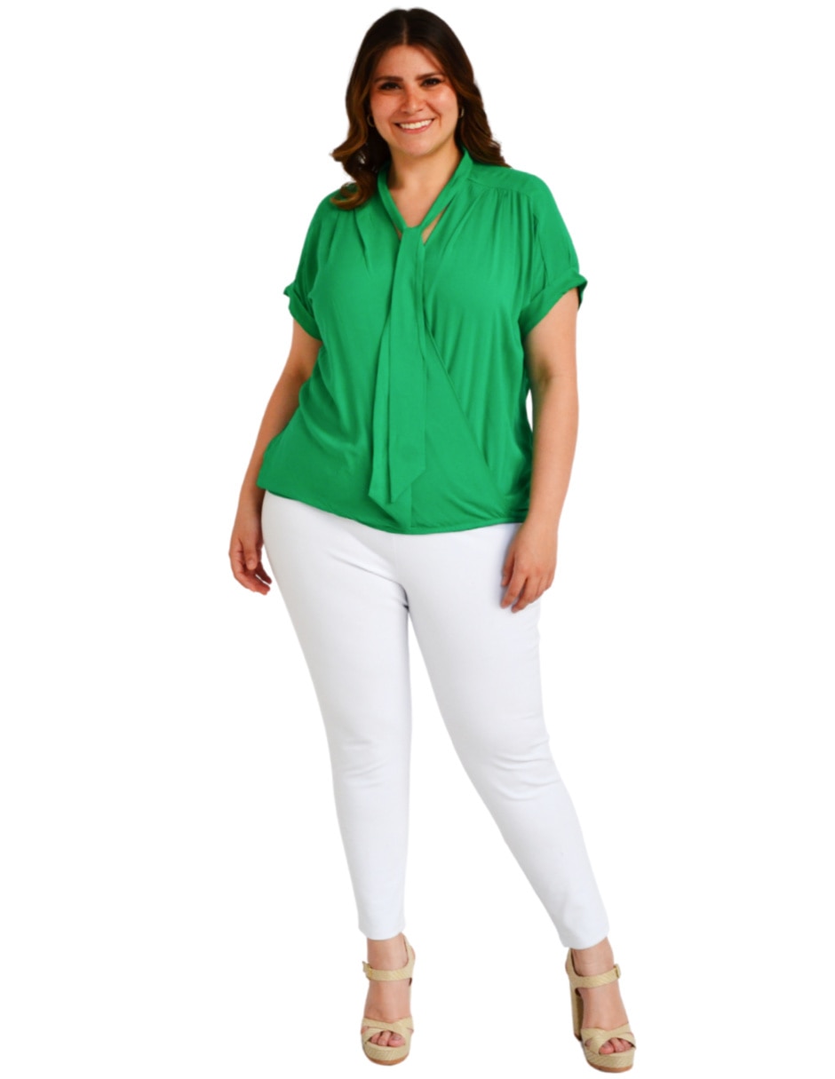 Blusa Roman Fashion manga corta para mujer
