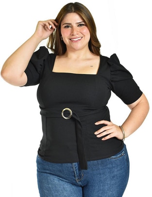 Blusa Roman Fashion manga corta para mujer
