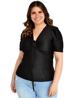 Blusa Roman Fashion manga corta para mujer
