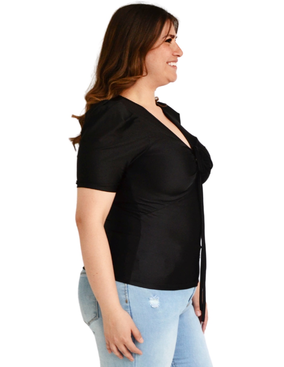 Blusa Roman Fashion manga corta para mujer