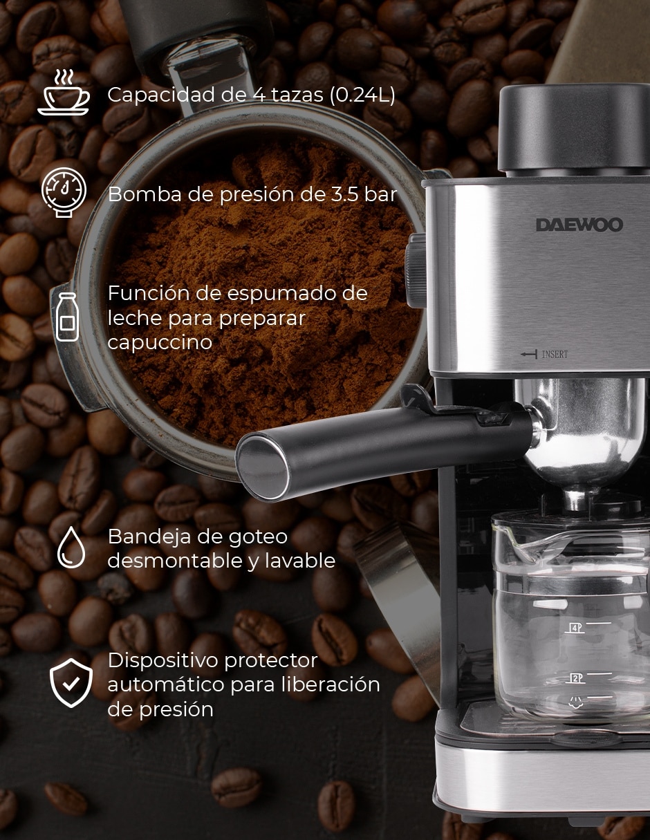 CAFETERA ESPRESSO DES-485, 1.1 L, GRIS CAFETERA ESPRESSO DES-485, 1.1 L, GRIS
