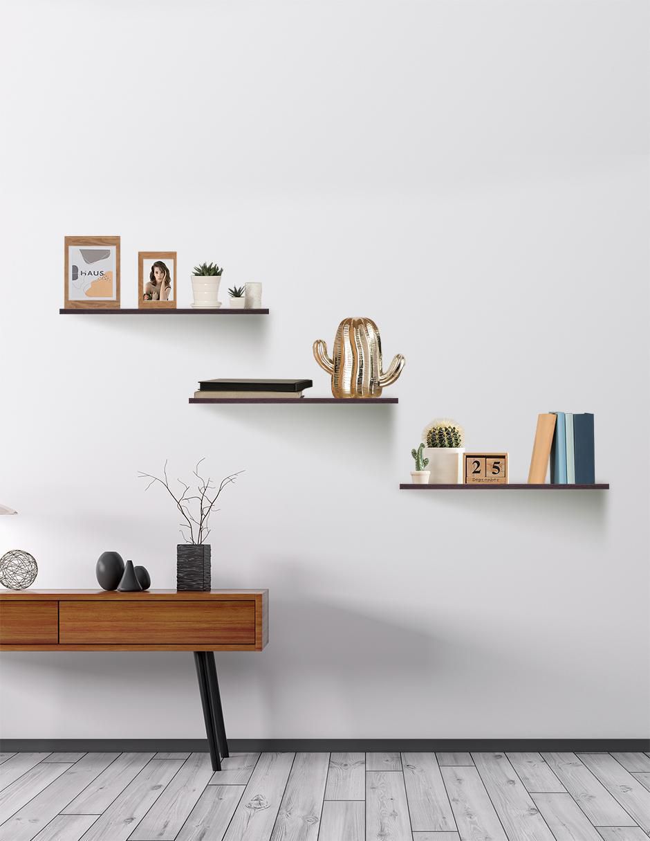 3 Repisas Flotantes de Madera para Pared Minimalistas 50 x 15 cm 7