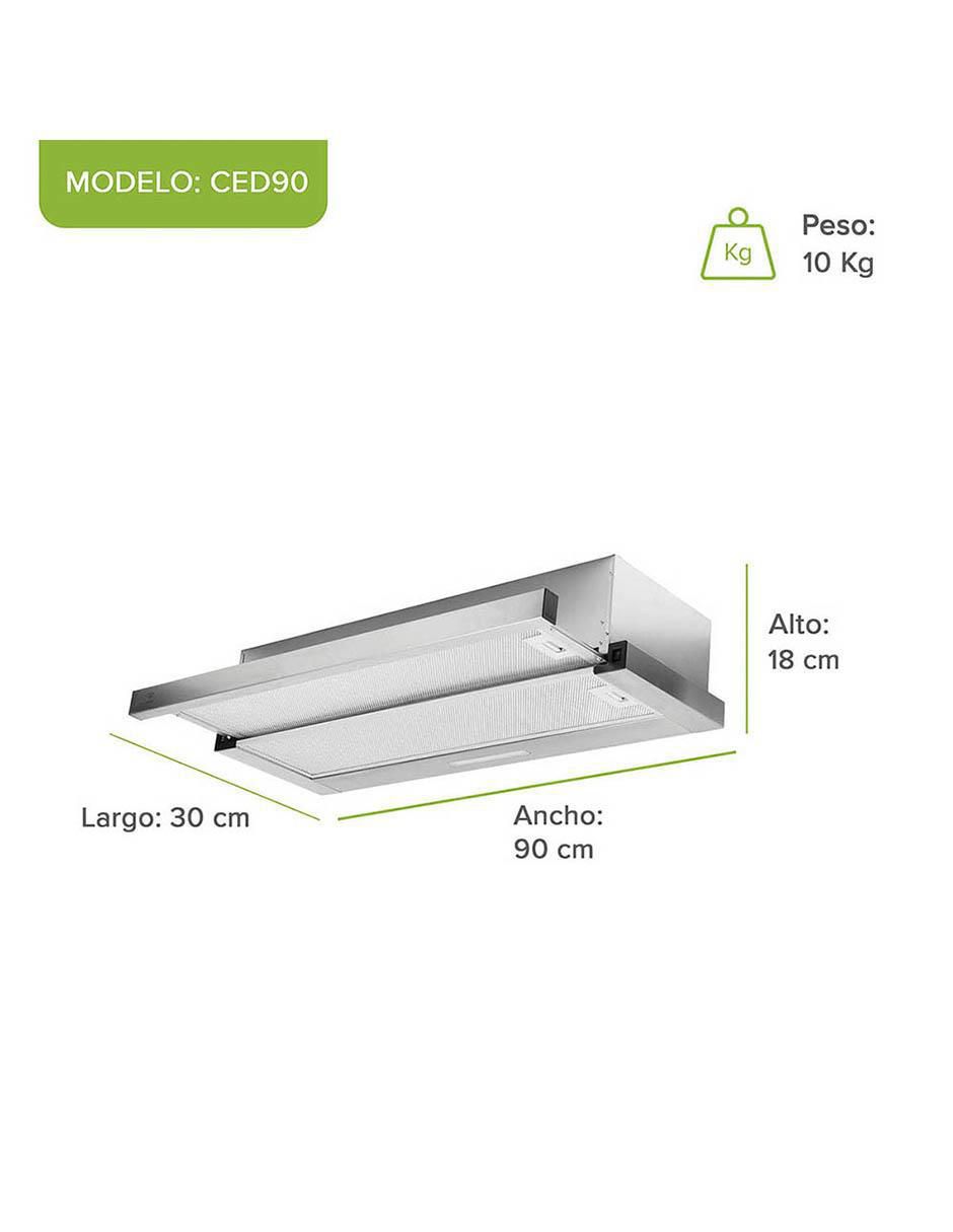 Campana de pared Avera CED90 de acero inoxidable