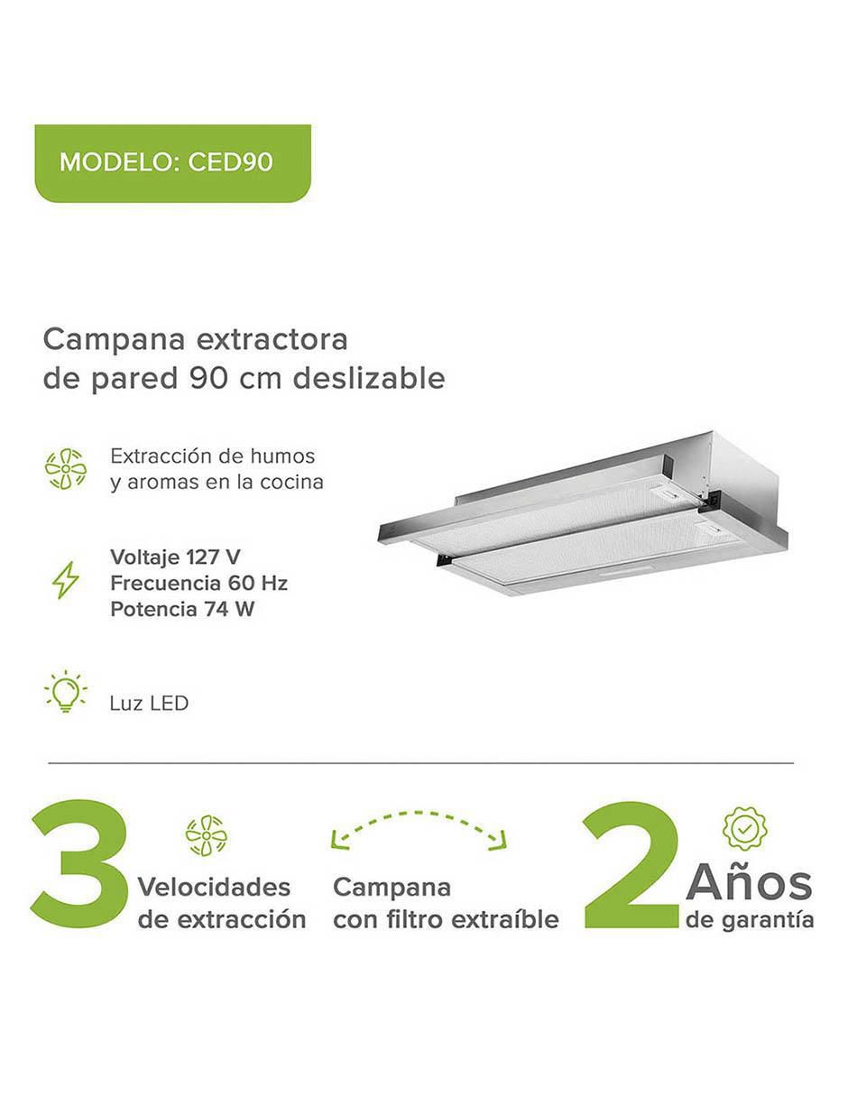 Campana de pared Avera CED90 de acero inoxidable
