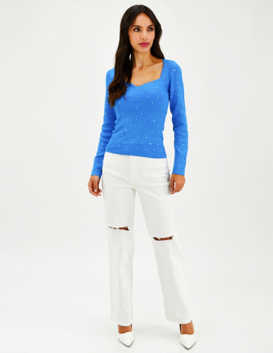 Blusa Roman Fashion manga larga para mujer