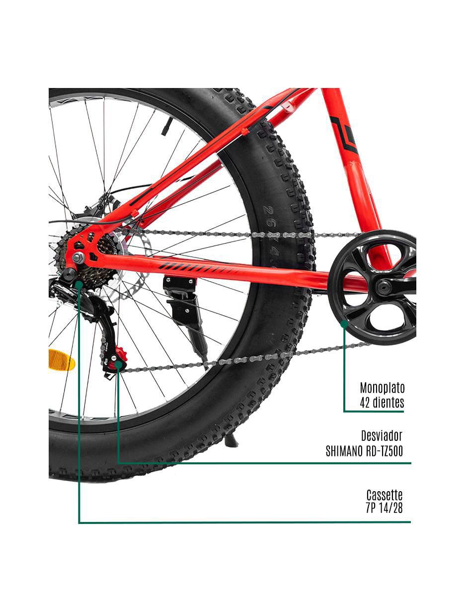 Bicicleta de montaña rodada 26 unisex
