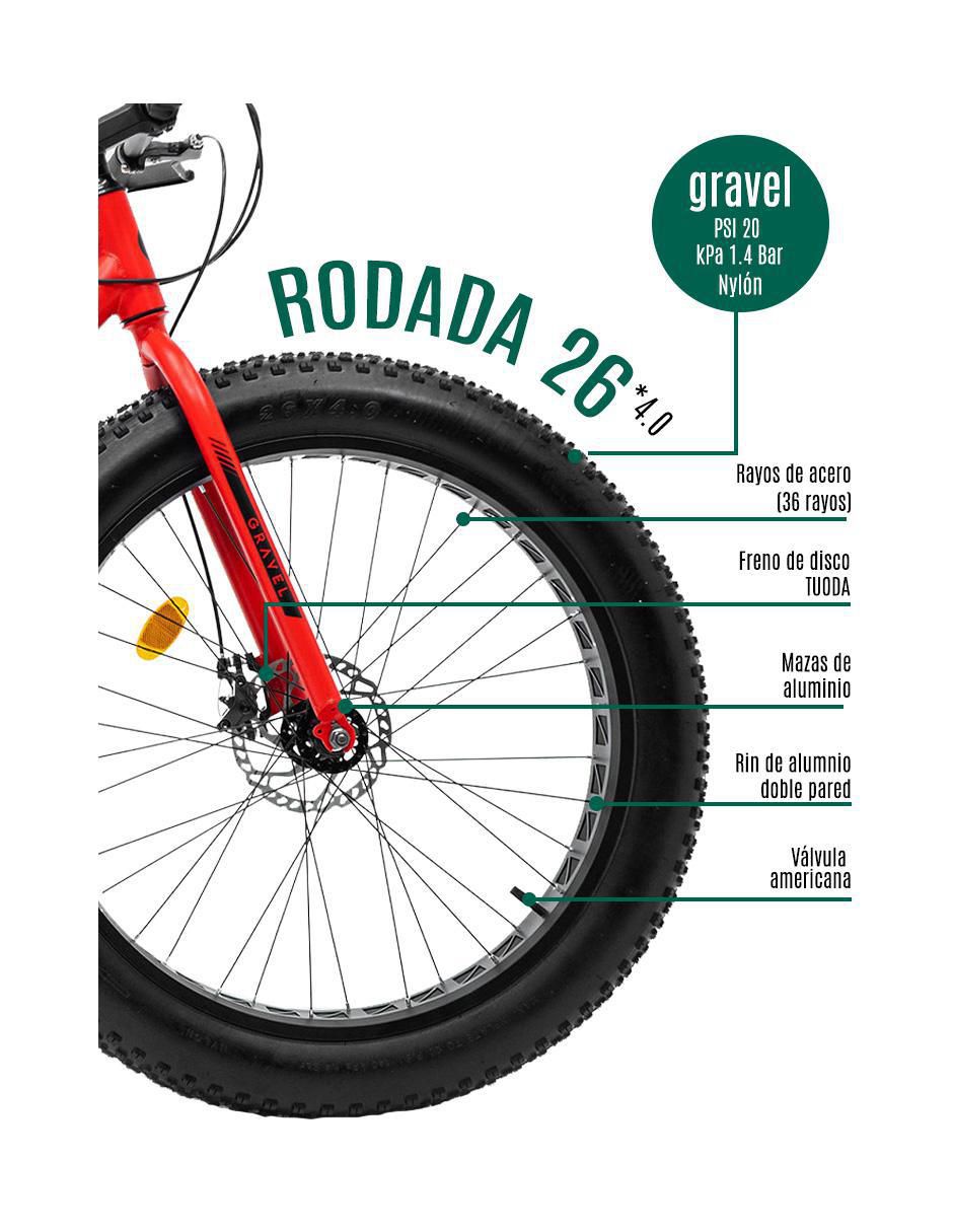 Bicicleta de montaña rodada 26 unisex