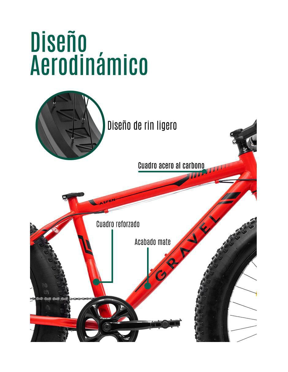 Bicicleta de montaña rodada 26 unisex