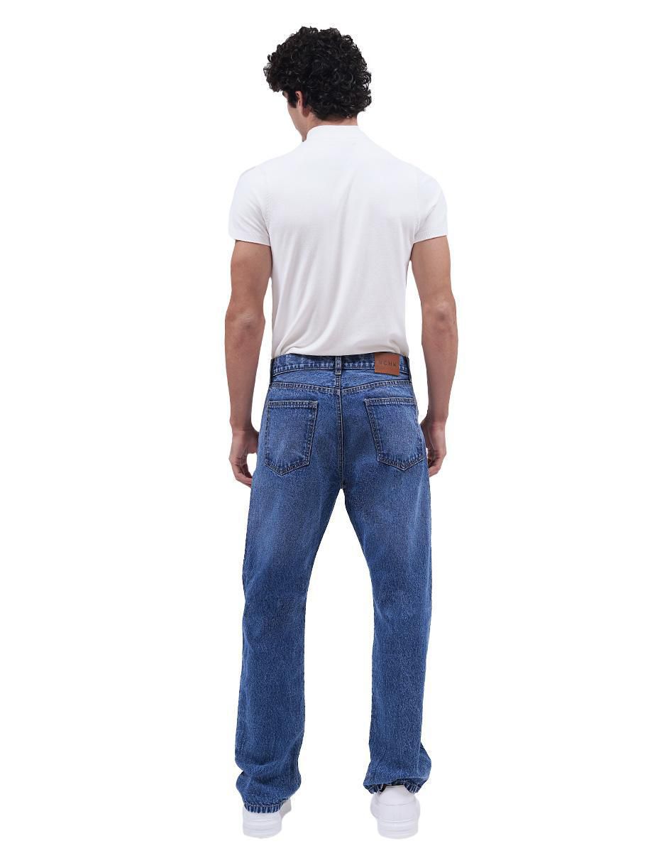 Jeans straight Mchk 8021 lavado obscuro para hombre