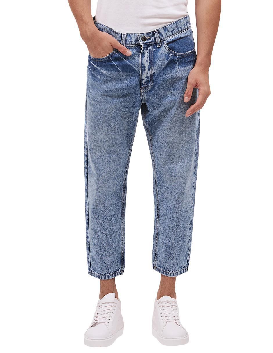 Jeans crooped straight Mchk 8019 lavado claro para hombre