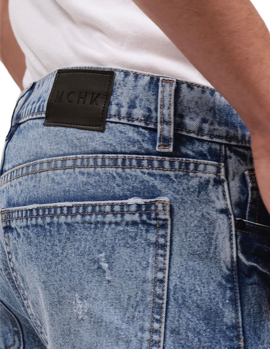 Jeans crooped straight Mchk 8019 lavado claro para hombre