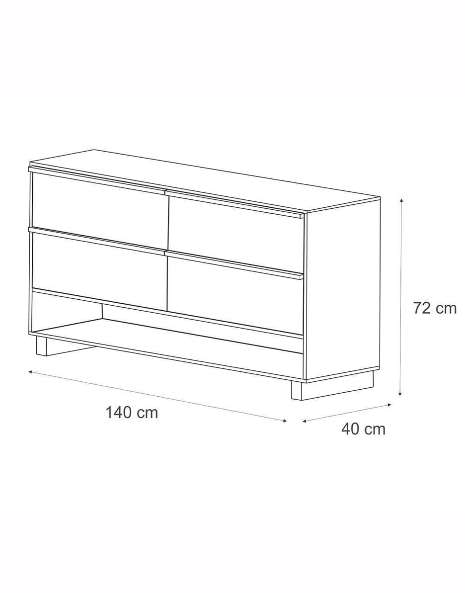 Cómoda Malibu de MDF 8