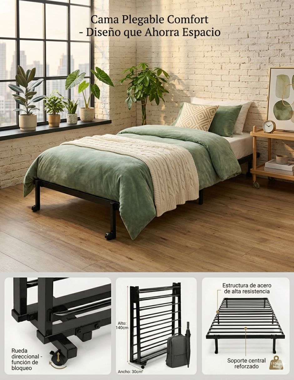 Base para cama armable Home Make de metal individual