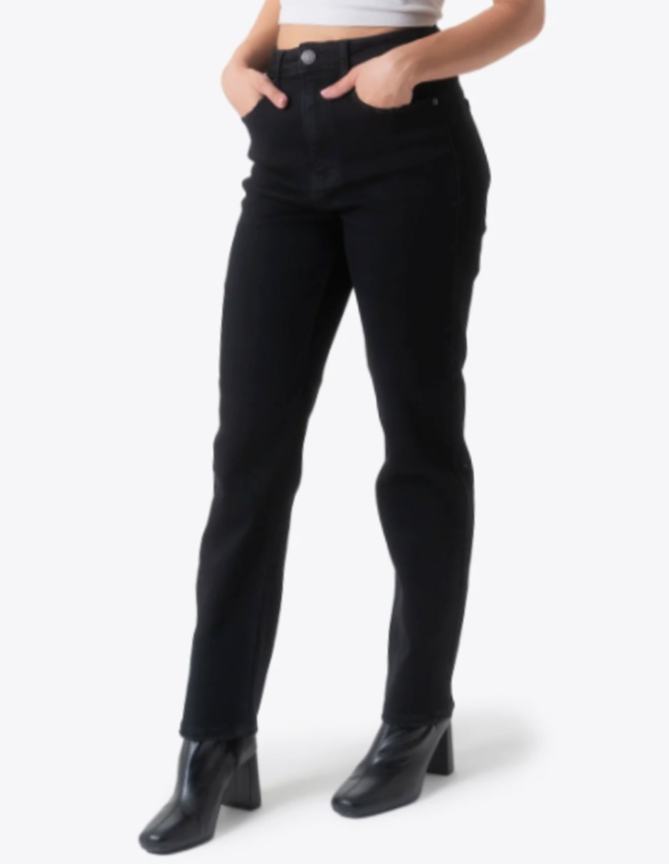 Jeans relajado j-bal-6439-negro-tr para mujer 4
