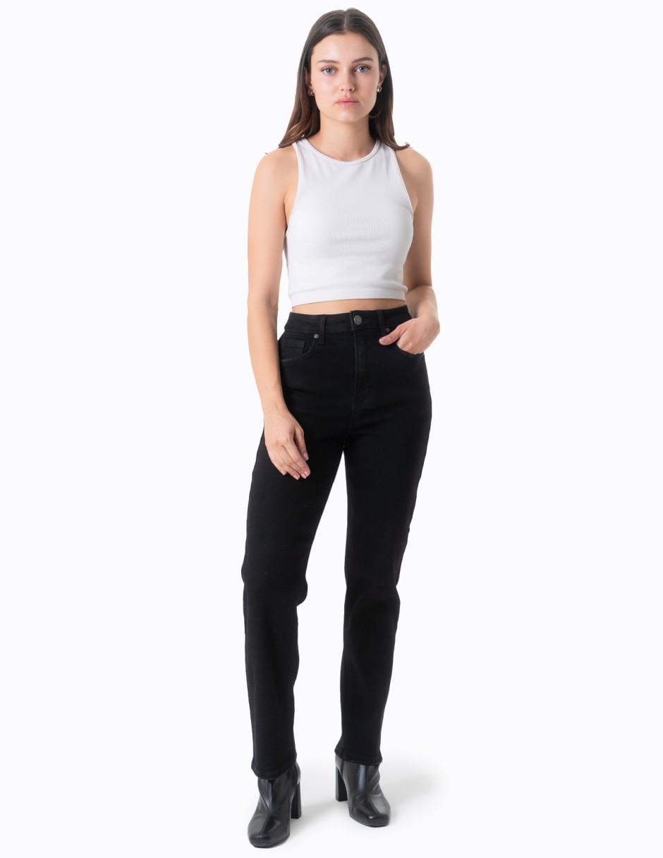 Jeans relajado j-bal-6439-negro-tr para mujer 2