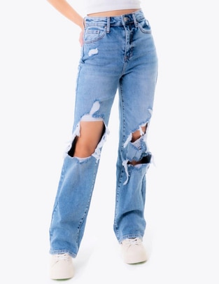 Jeans wide leg j-bal-6388-medio-tr para mujer