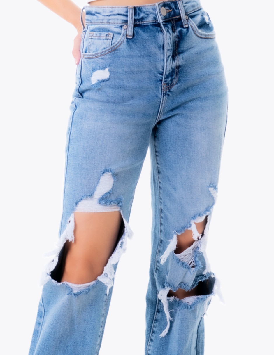 Jeans wide leg j-bal-6388-medio-tr para mujer