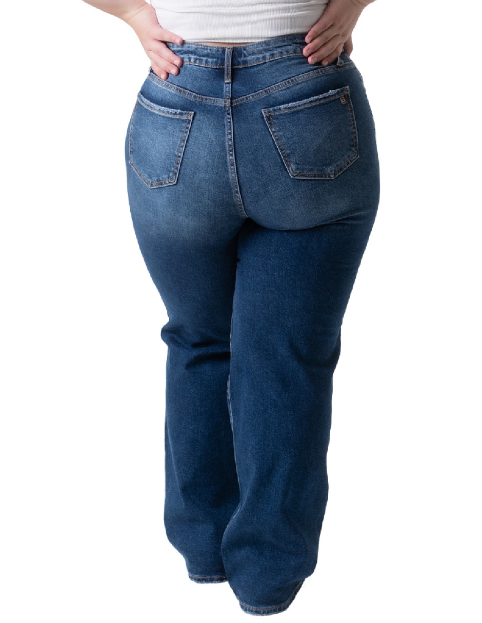 Jeans wide leg j-bal-6300-dark para mujer 4