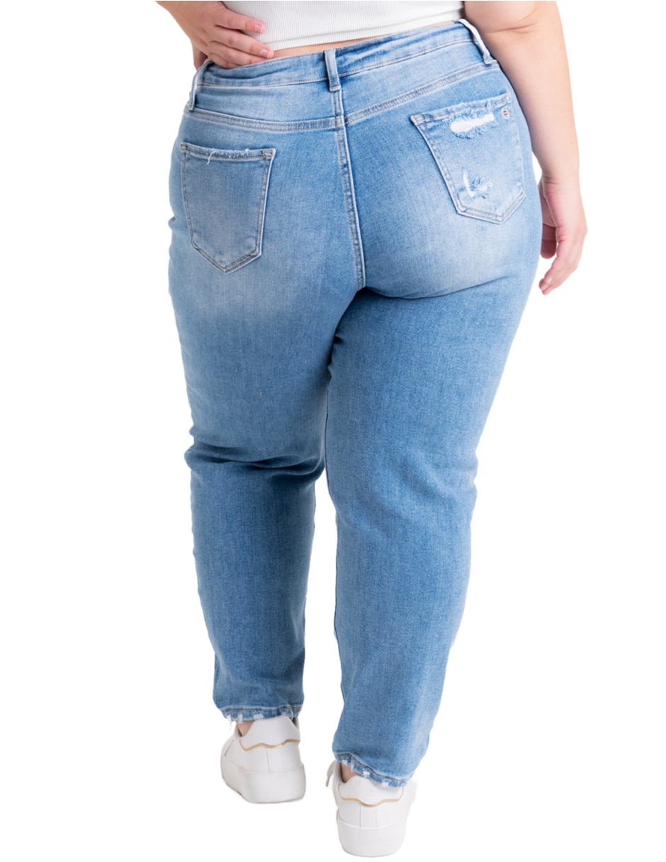 Jeans mom j-bal-6407-medio para mujer 4