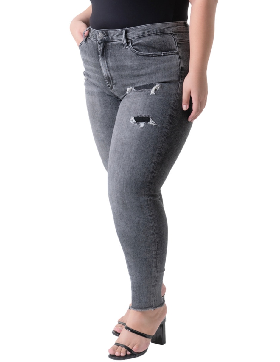 Jeans skinny j-bal-6338-grey para mujer 5