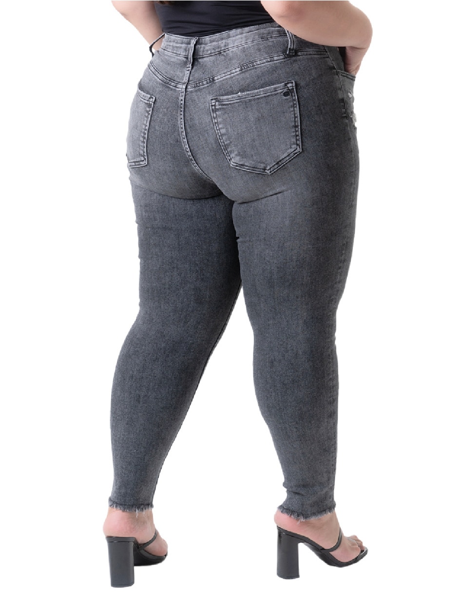 Jeans skinny j-bal-6338-grey para mujer 4