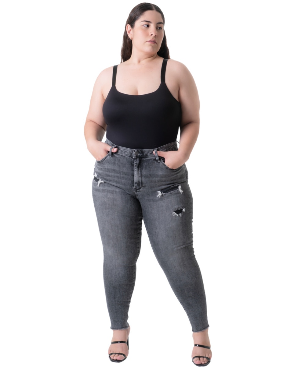 Jeans skinny j-bal-6338-grey para mujer 3