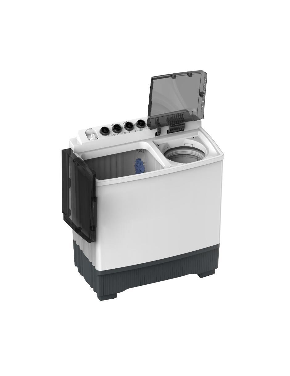 Lavadora doble tina Midea 13 kg semiautomática carga superior mt100w130/w-mx