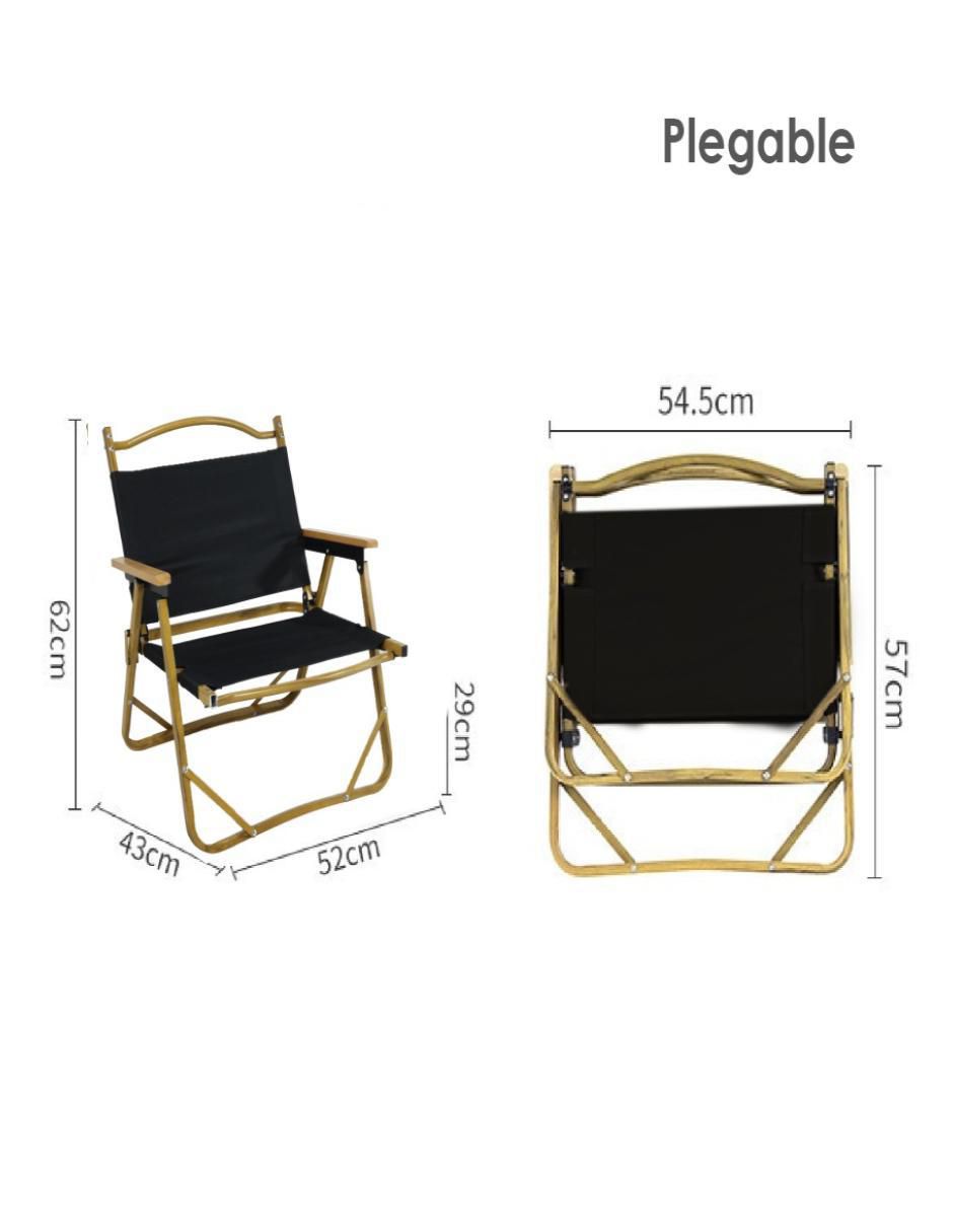 Silla plegable de madera