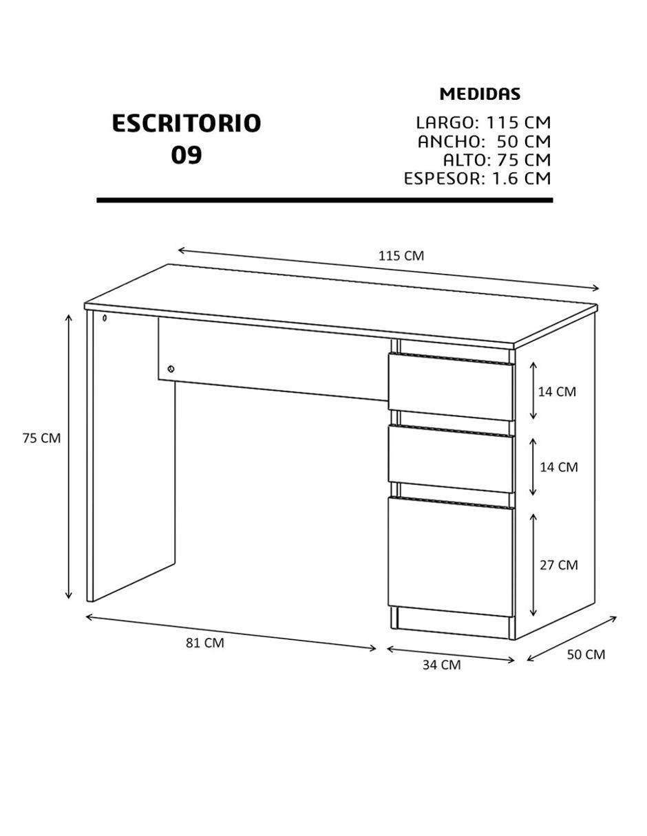 Escritorio armable de MDF 5
